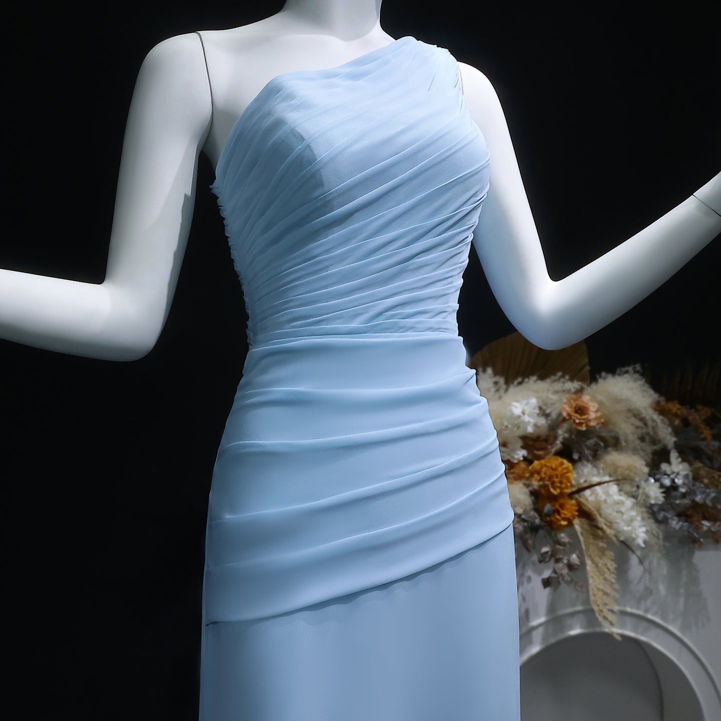 Elegant Yellow Mermaid Evening Dress with Cap Sleeves SF091