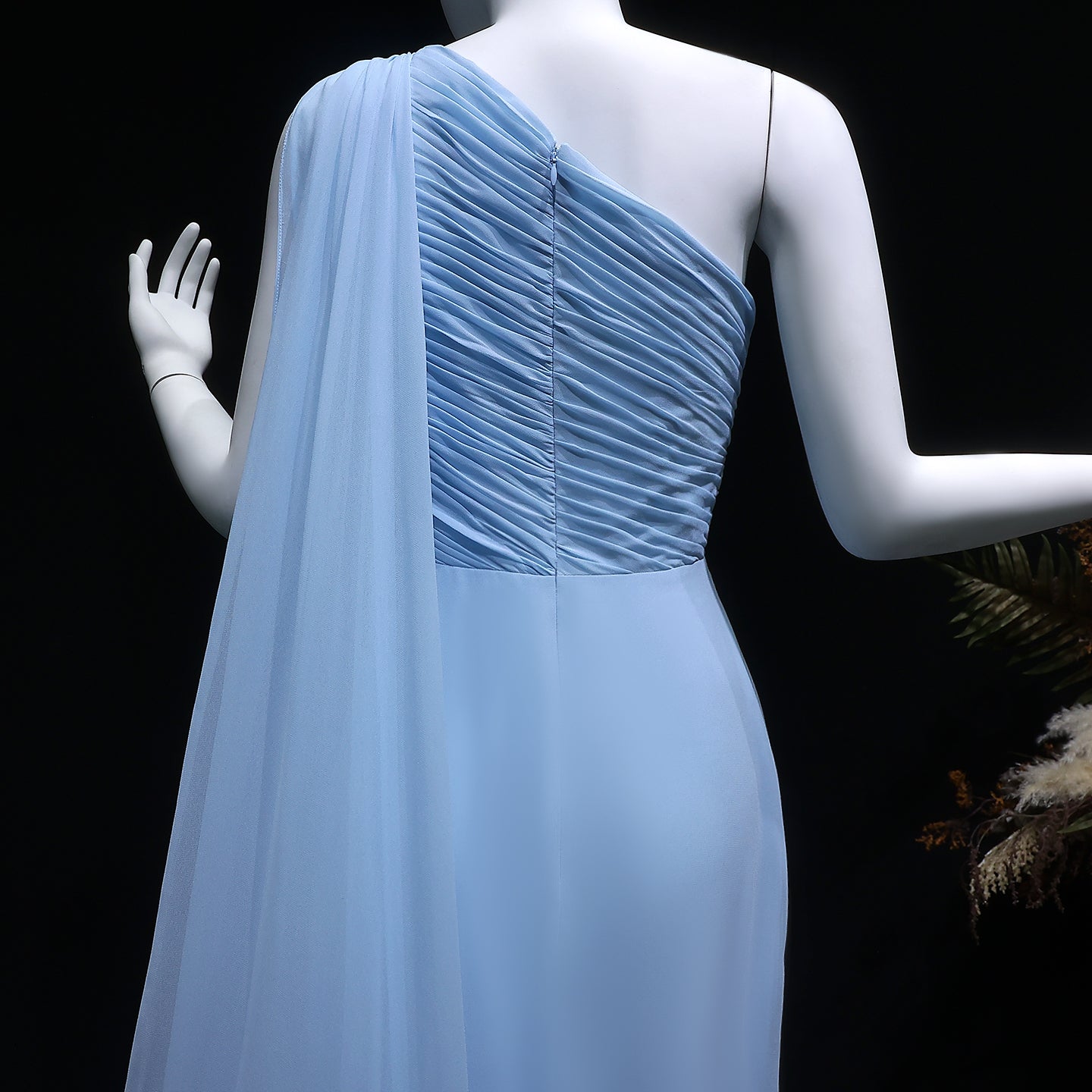 Elegant Yellow Mermaid Evening Dress with Cap Sleeves SF091