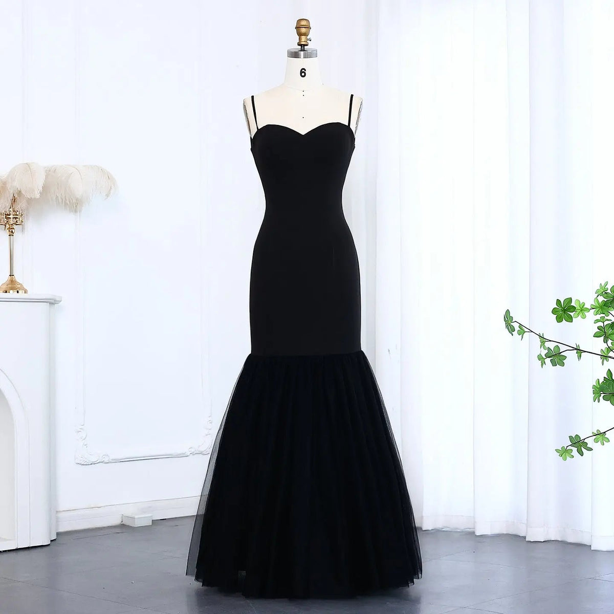 Elegant Black Rhinestone Evening Dress with Jacket  SS561