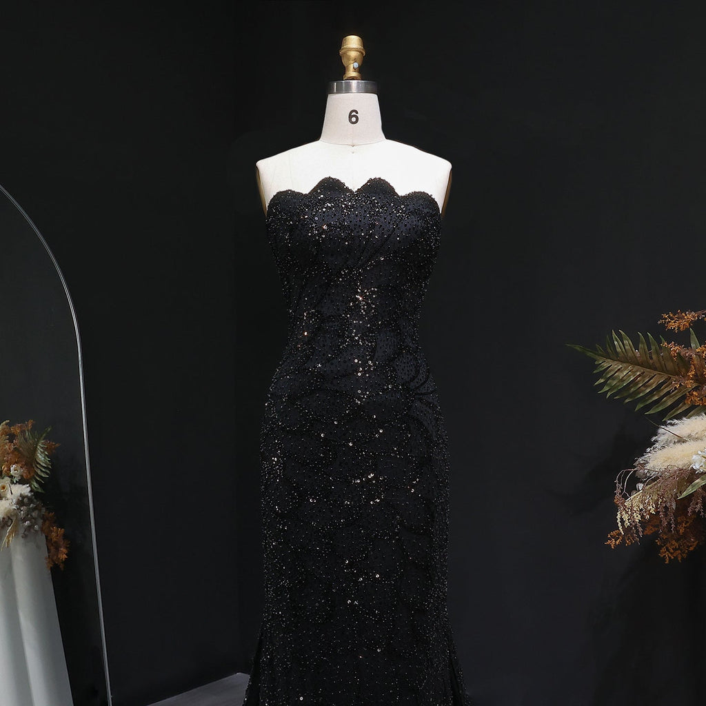 Luxury Beaded Green Mermaid Evening Dress SS601