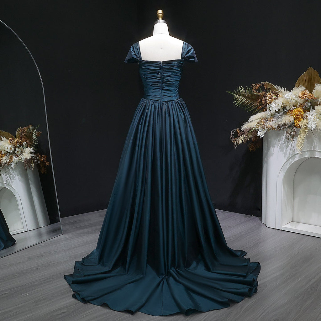 Luxury Orange Off Shoulder Evening Dress with Overskirt SF491