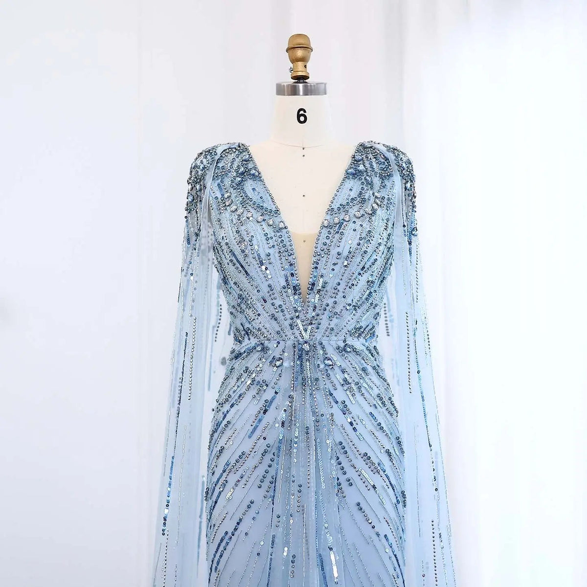 Luxury Dubai Green Evening Dresses with Cape Fuchsia Crystal Gold SS399