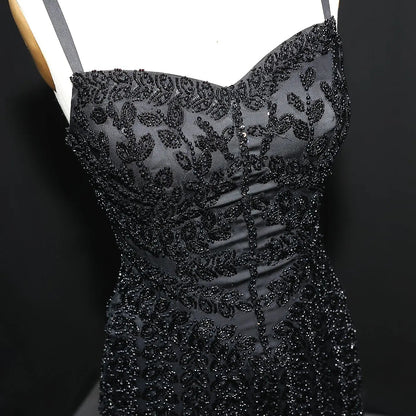 Luxury Beaded Blue Mermaid Evening Dress SS694