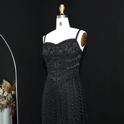 Luxury Beaded Blue Mermaid Evening Dress SS694
