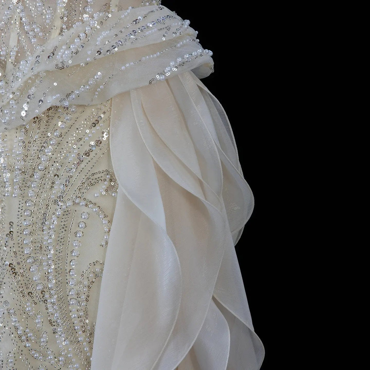 Elegant Tiered Ruffle Mermaid  Dress Heavy Beading Sweetheart  Evening Dress SS236
