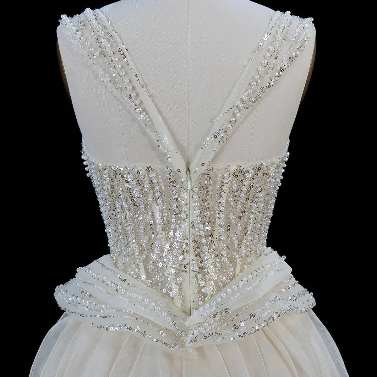 Elegant Tiered Ruffle Mermaid  Dress Heavy Beading Sweetheart  Evening Dress SS236