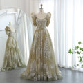 Glitter Lime Green Puff Sleeve Evening Dress SS155