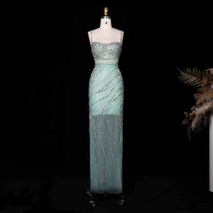 Luxury Orange Crystal Spaghetti Cocktail Party Evening Dress SS351