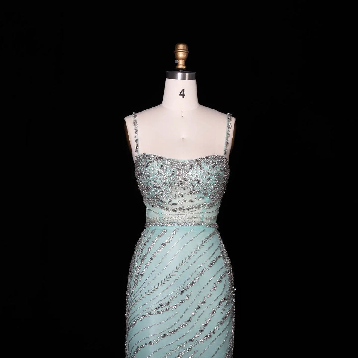 Luxury Orange Crystal Spaghetti Cocktail Party Evening Dress SS351