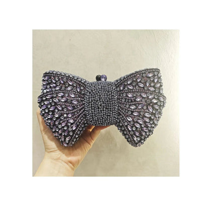 Luxury Bow Crystal Evening Clutch HB015