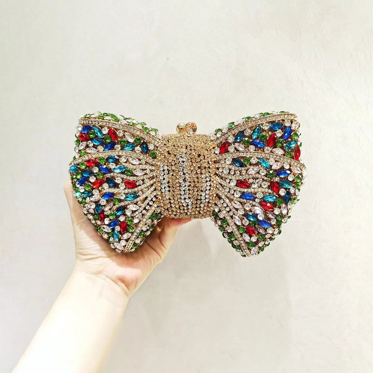 Luxury Bow Crystal Evening Clutch HB015