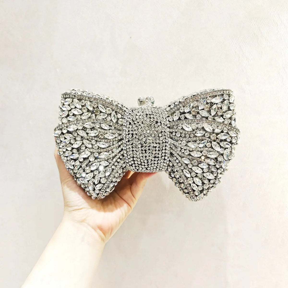 Luxury Bow Crystal Evening Clutch HB015