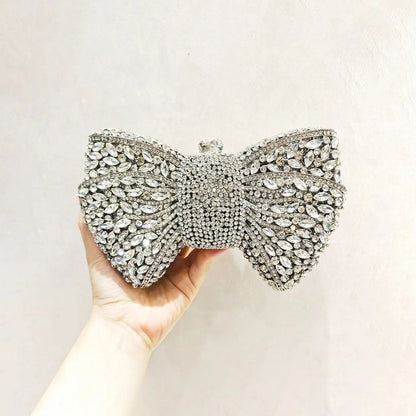 Luxury Bow Crystal Evening Clutch HB015