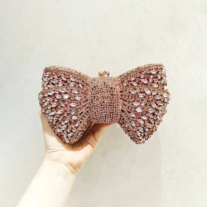 Luxury Bow Crystal Evening Clutch HB015