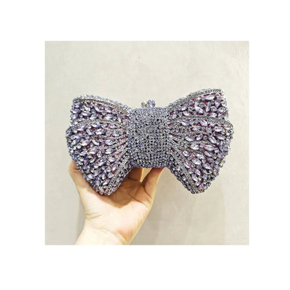 Luxury Bow Crystal Evening Clutch HB015