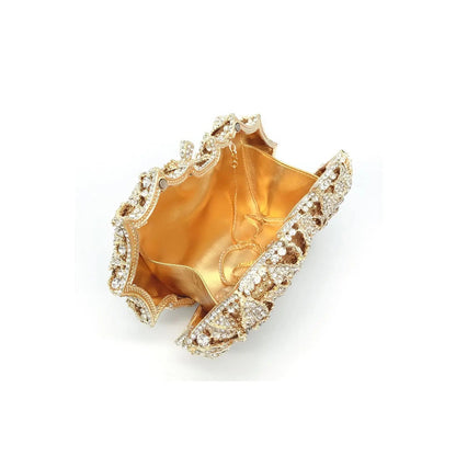 Hollow Rose Diamond Evening Bag Clutch HB007