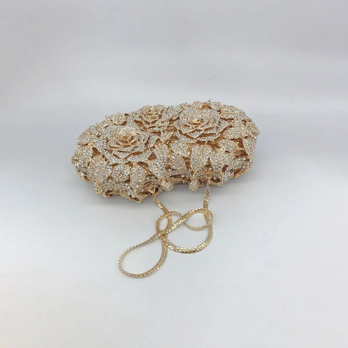 Hollow Rose Diamond Evening Bag Clutch HB007