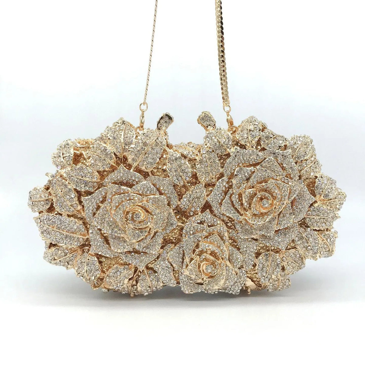 Hollow Rose Diamond Evening Bag Clutch HB007