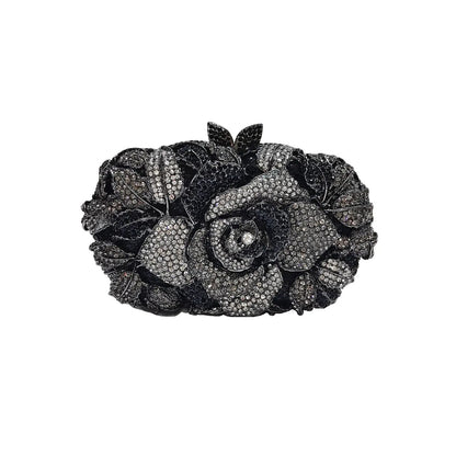 Hollow Rose Diamond Evening Bag Clutch HB010
