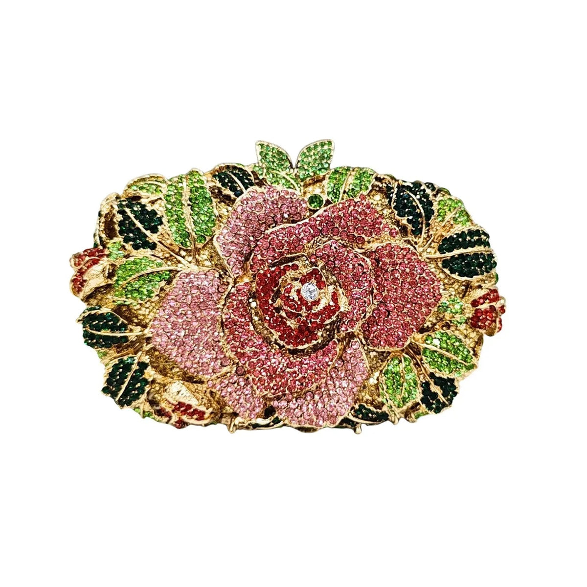 Hollow Rose Diamond Evening Bag Clutch HB010