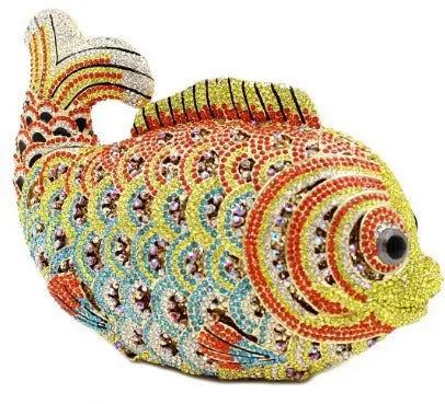 Fish Rhinestones Clutches Bag HB020