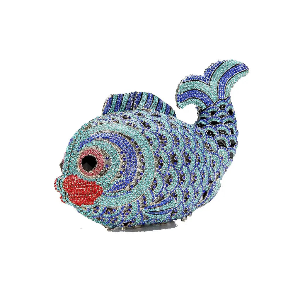 Fish Rhinestones Clutches Bag HB020
