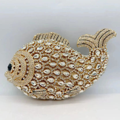 Fish Rhinestones Clutches Bag HB020