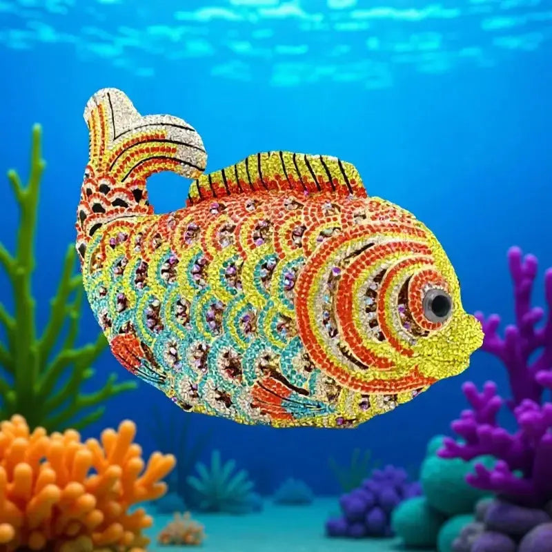 Fish Rhinestones Clutches Bag HB020