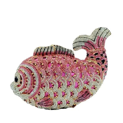 Fish Rhinestones Clutches Bag HB020