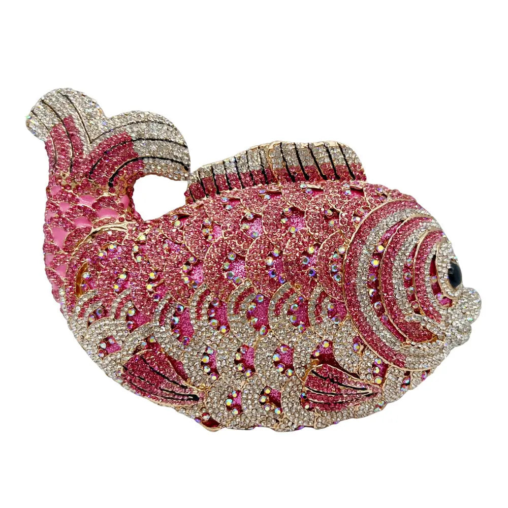 Fish Rhinestones Clutches Bag HB020