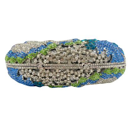 Luxury Flower Rhinestone Evening Clutch Bag HB036