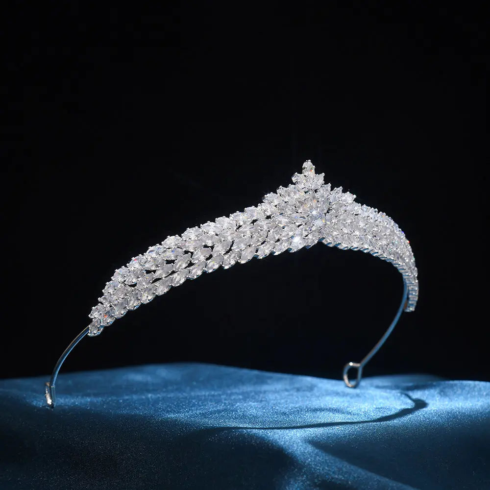 Premium Leaf Crystal Tiara HP009