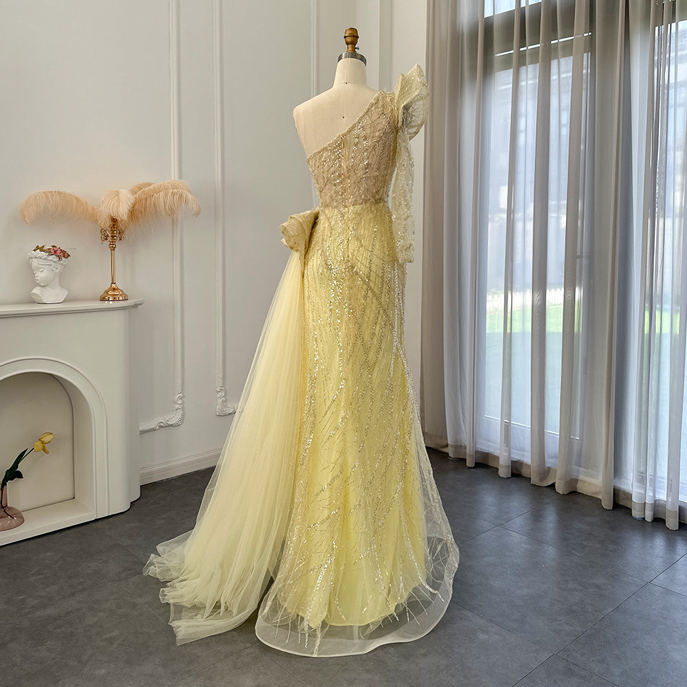 Elegant Pink One Shoulder Mermaid Evening Dresses SS360L