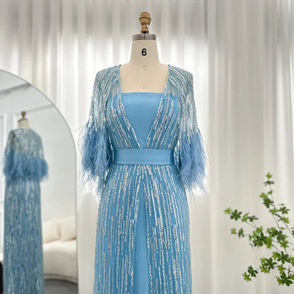 Luxury Feathers 2 Pieces Evening Dress SS430