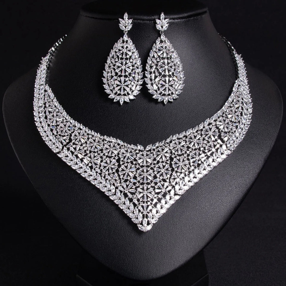 Simple Floral Wheat Ear Necklace and Earring Set JW028