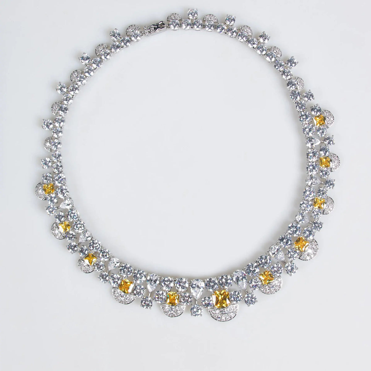 Luxury Square-cut Diamond Jewelry Set JW044
