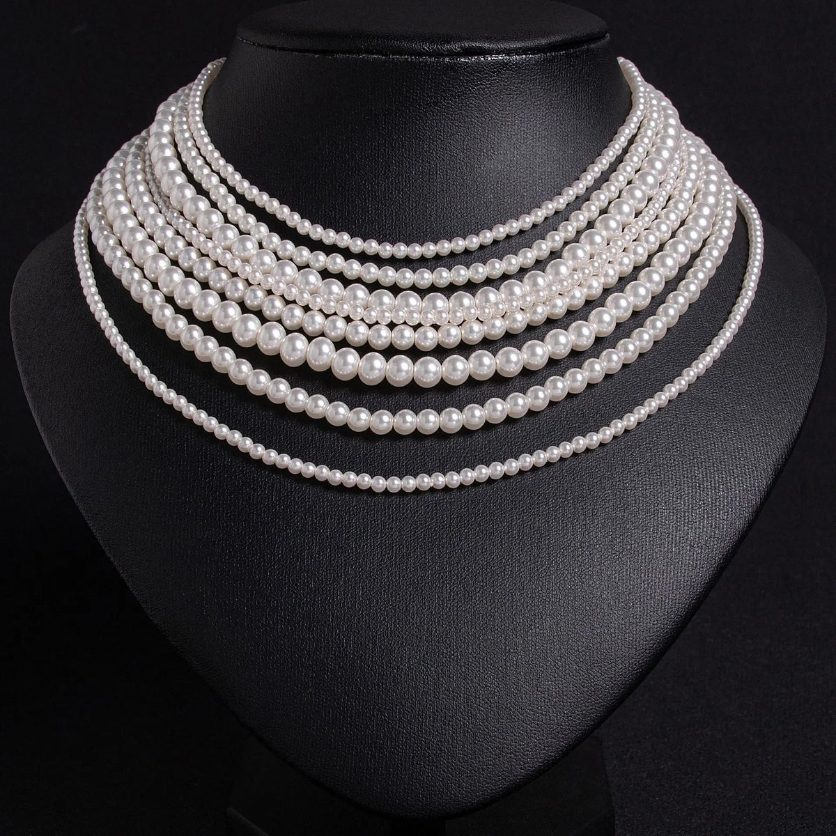 Luxury Multi-layered Pearl Jewelry Set JW048