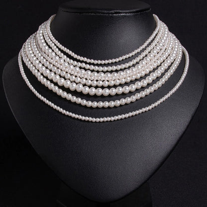 Luxury Multi-layered Pearl Jewelry Set JW048