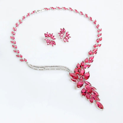 Elegant Phoenix Flower Vine Zircon Jewelry Set JW058