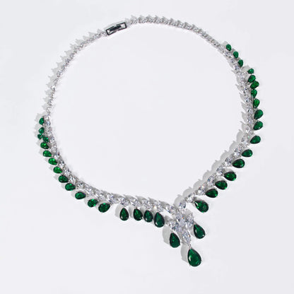 Luxury Teardrop Cubic Zirconia Jewelry Set JW040