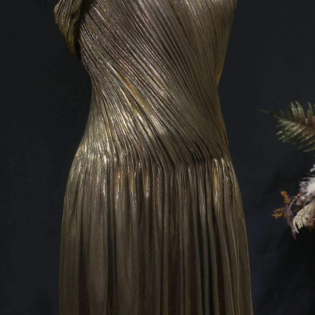 Elegant Off Shoulder Pleated Evening Dress SF392