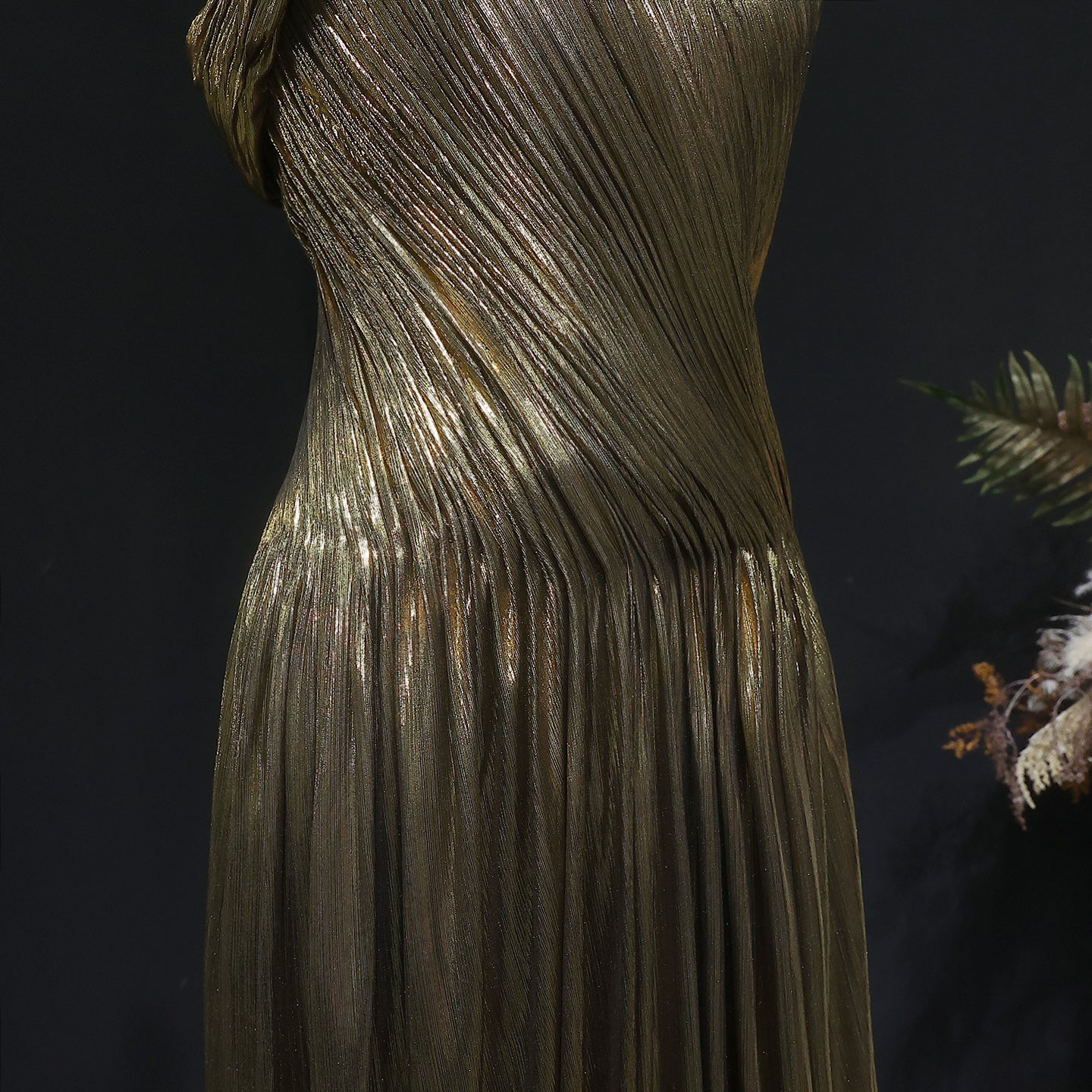 Elegant Off Shoulder Pleated Evening Dress SF392