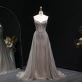 Luxury Champagne Beaded Sweetheart Evening Dress with Overskirt SS002