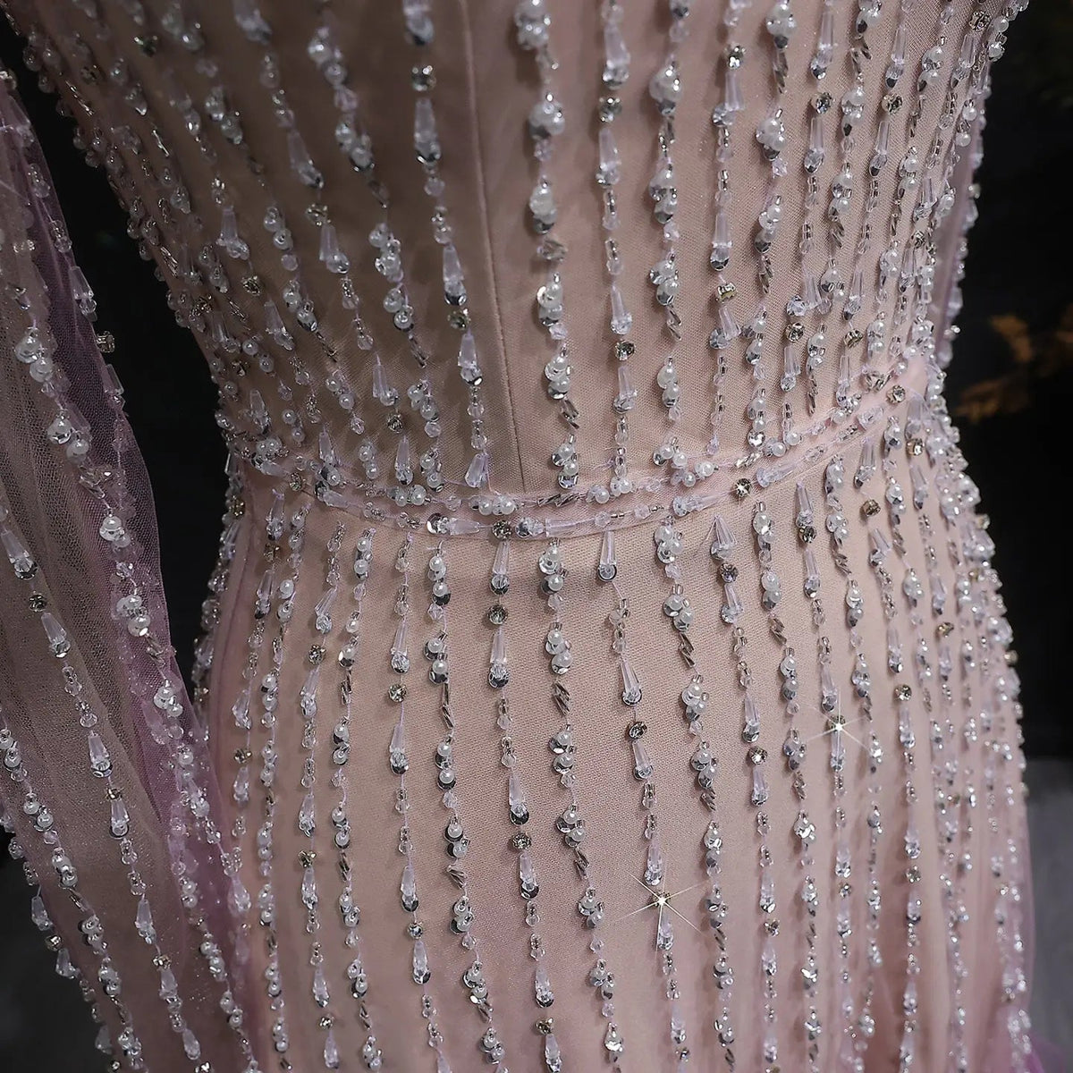 Luxury Long Sleeve Off Shoulder Evening Dress SS328