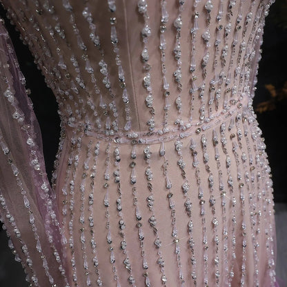 Luxury Long Sleeve Off Shoulder Evening Dress SS328