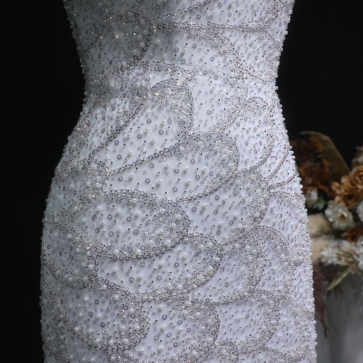 Luxury Beaded Green Mermaid Evening Dress SS601