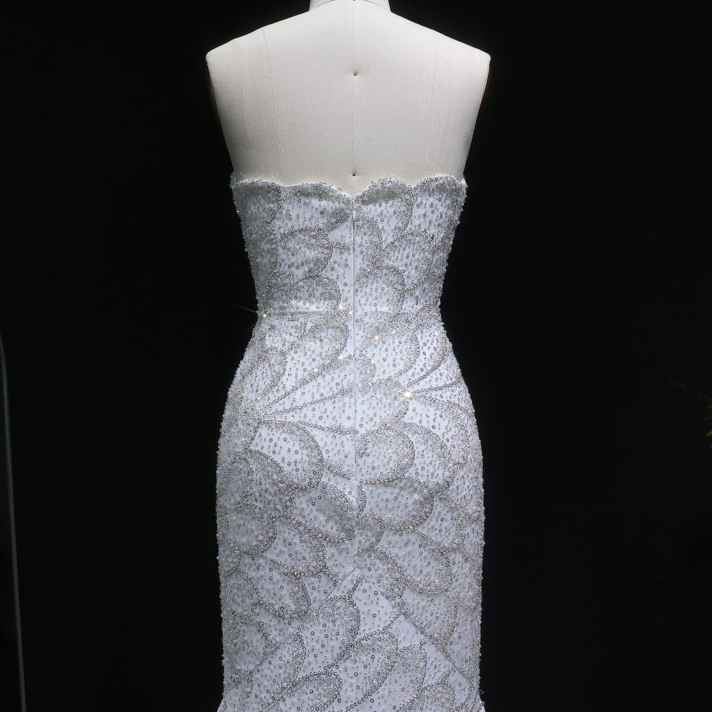 Luxury Beaded Green Mermaid Evening Dress SS601