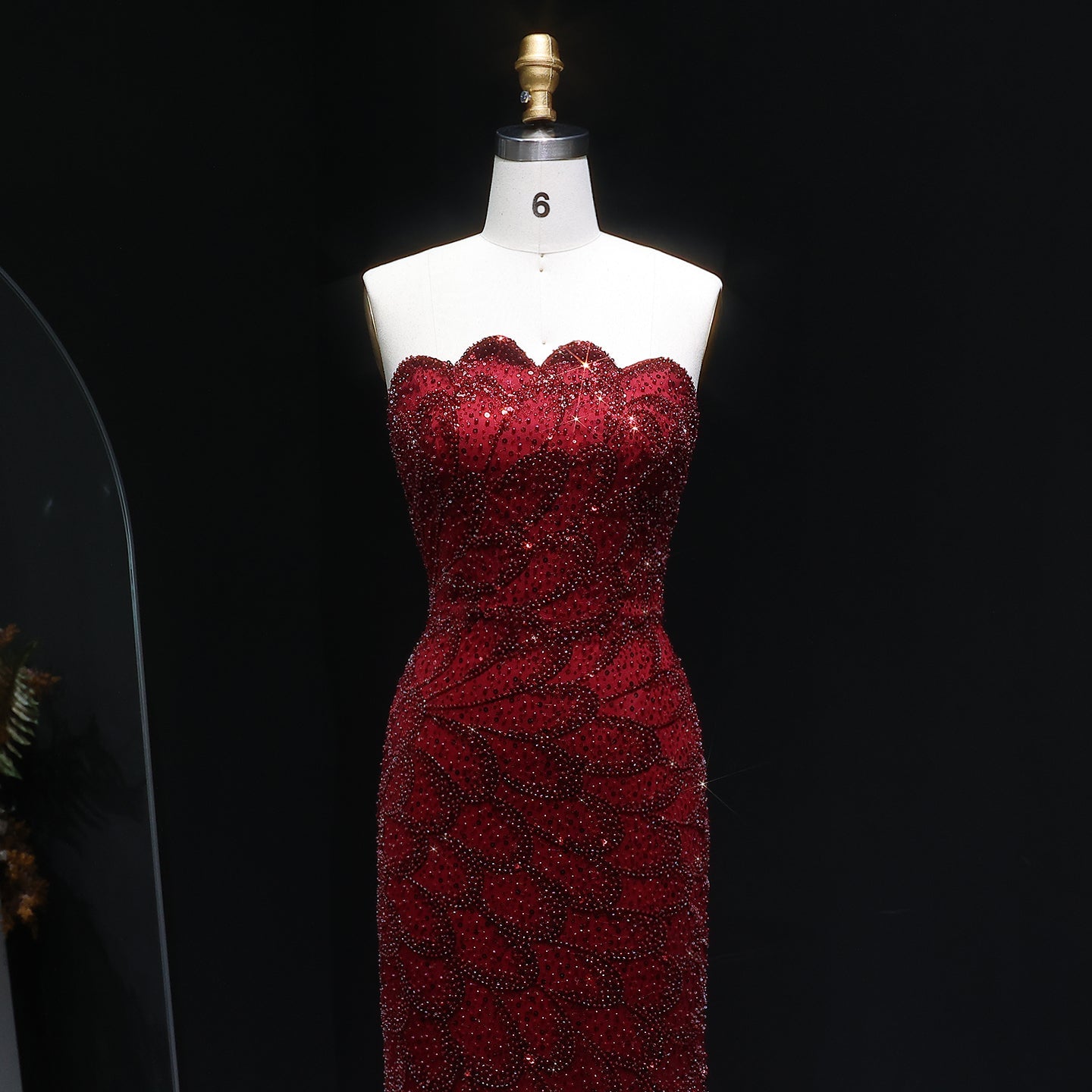 Luxury Beaded Green Mermaid Evening Dress SS601
