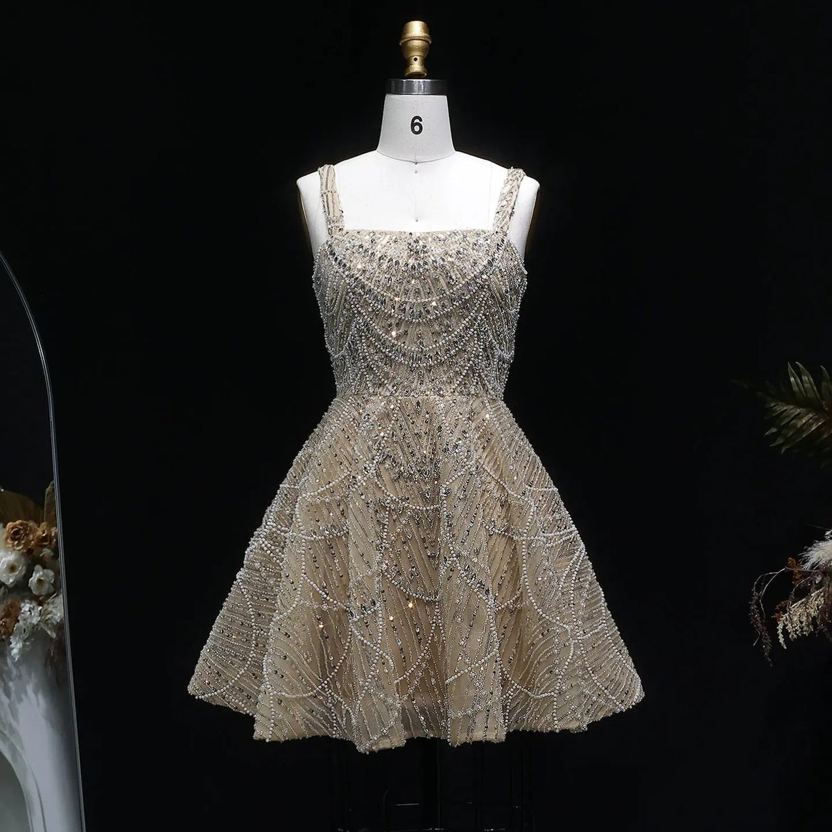Luxury Trendy Sequin Short Cocktail Party Evening Dress SS649