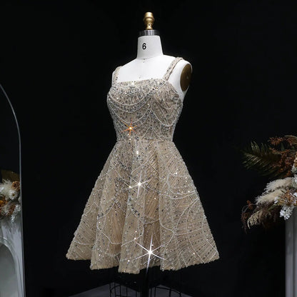 Luxury Trendy Sequin Short Cocktail Party Evening Dress SS649